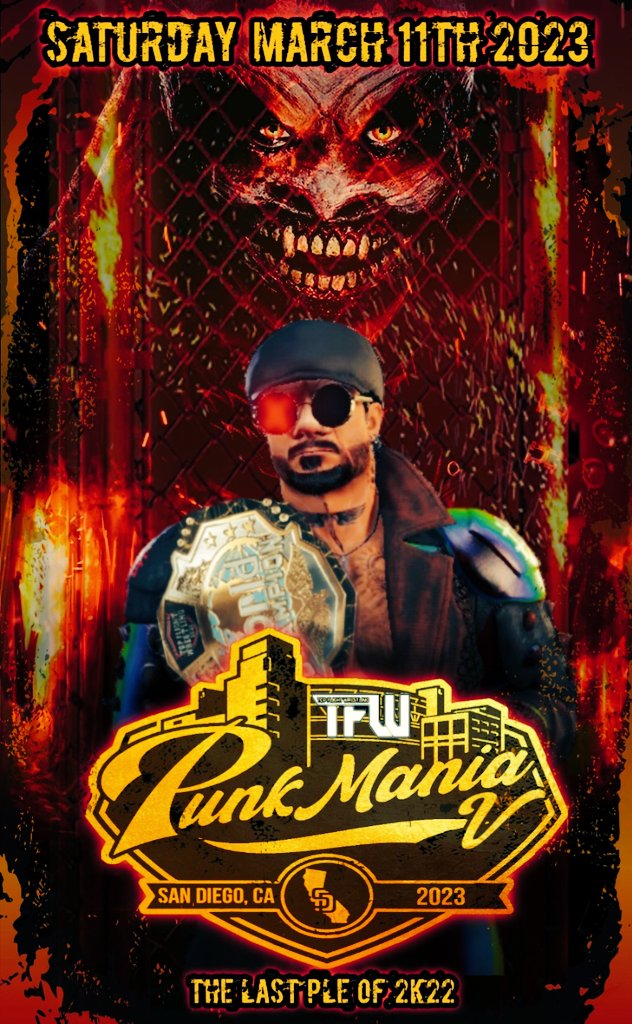 TFWs biggest event of the year is just a little over 24 hrs away... PUNKMANIA V, The last PLE of 2k22..  and it's gonna be EPIC!!! #EFED #WWE2K22 #FYP #wrestling #eSports #CAWmmunity
