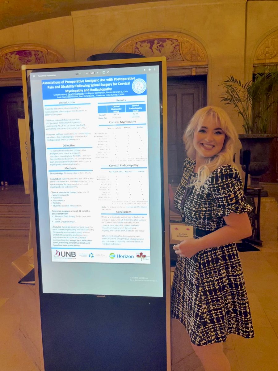 impartteam's tweet photo. Director of Experiential Learning, Dana El-Mughayyar, presented her Master project and her class mates poster at the 23rd Annual Scientific Conference of the Canadian Spine Society last week held in Quebec! Thank you to @CanadaEastSpine for sponsoring her trip. 
#researchers #CSS https://t.co/1dsKVTrOSt