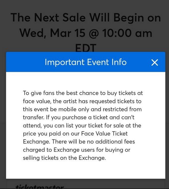 SoftAsFur's tweet photo. @StubHub @TeamStubHub It's time to remove ALL ticket listings for @thecure @TheCureForever_ shows as they will not be able to sell outside of @Ticketmaster 's #FaceValueTicketExchange https://t.co/aTOWwzr14l