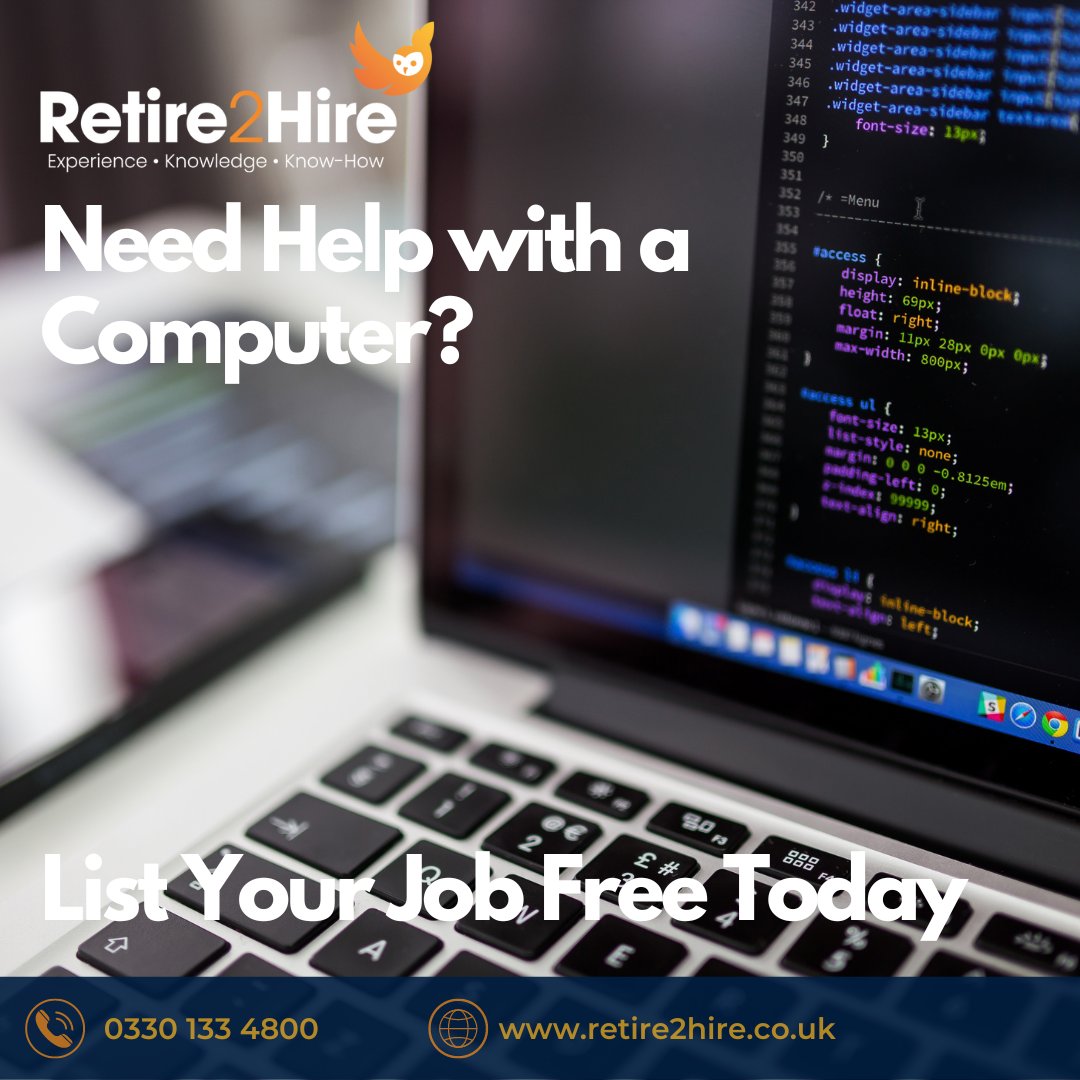 Retire2H's tweet image. When it comes to computer problems, nothing beats experience. That's why our members on Retire2Hire are so valuable. So if you're having trouble with your computer, don't hesitate to reach out to one of our members. 📞 0330 133 4800🌐 retire2hire.co.uk
 #retire2hire