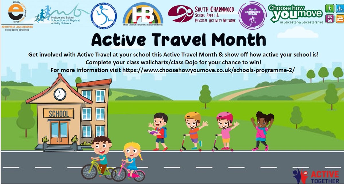 MeltonBelvoir's tweet photo. How have you actively travelled this week? Did you bike, walk or scoot to school? #ActiveTravel #ActiveMarch @ActiveLLR @CHYMLeics https://t.co/0DdqDPxtdu