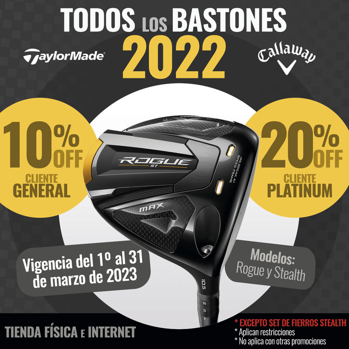 Golfexpress's tweet image. ¡Marzo es el mes perfecto para renovar tu equipo de golf! 🏌️‍♂️❤

Descubre las mejores #promociones en #Golfexpress, equípate con lo mejores bastones de #golf, accesorios de viaje y mucho más. Visítanos en nuestra tienda física o en línea y aprovecha nuestras #ofertas del mes. ❤