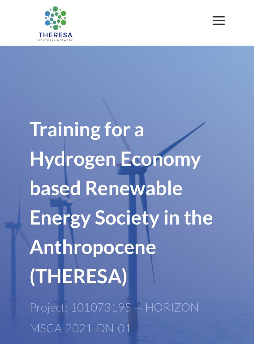We are hiring! We are looking for two excellent MSCA Doctoral Candidates to study the legal aspects of H2 in the framework of the THERESA Doctoral Network project. Contact me for further information, visit theresadn.eu and see our positions at: dret-public.urv.cat/en/territory-c…