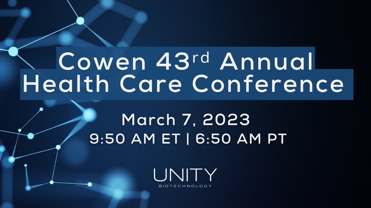 UNITY Biotechnology on Twitter "This week, our management team