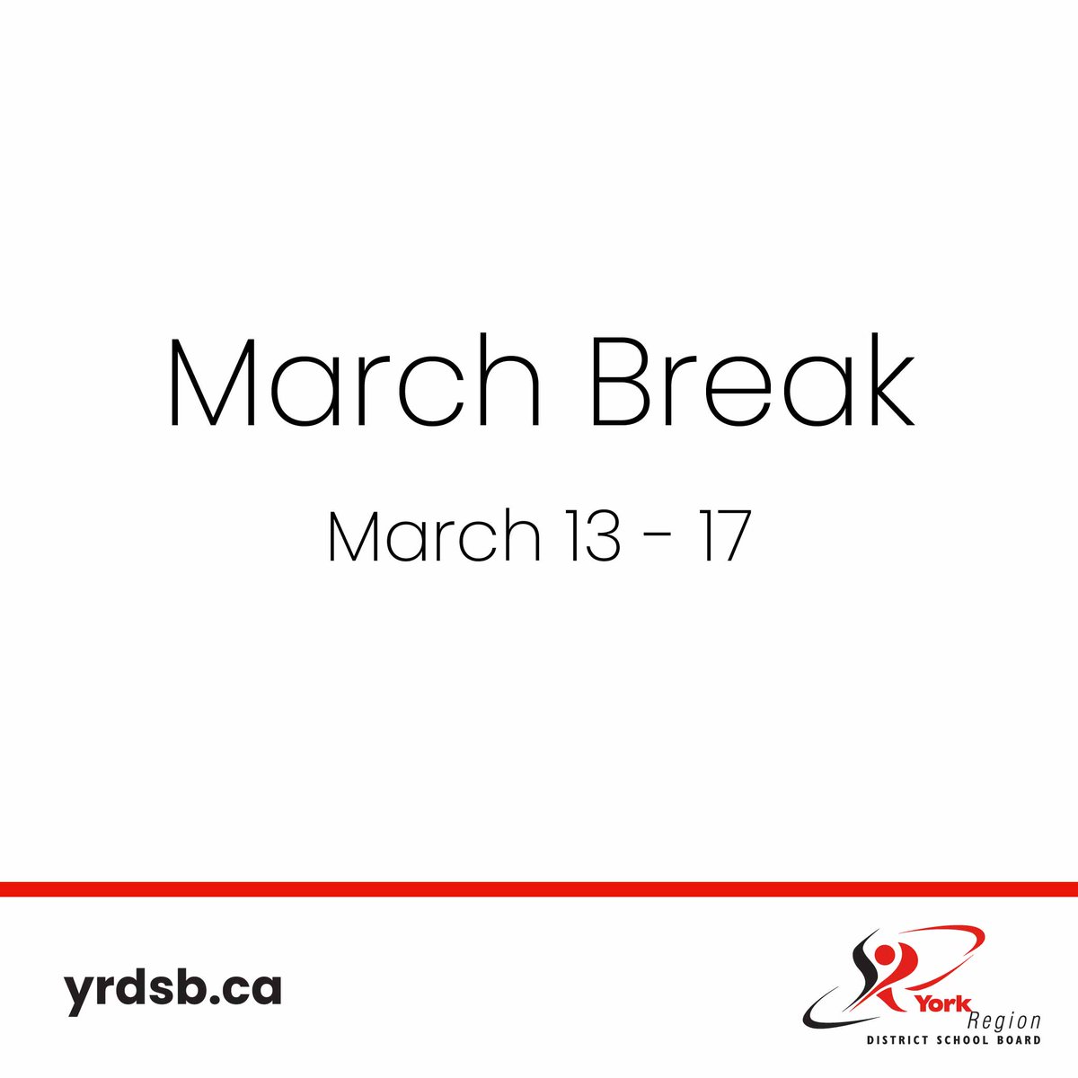 Wishing all of our students, families and staff a safe, fun and restful March break!