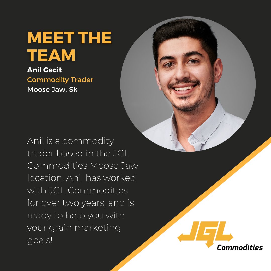 Meet Anil Gecit, Trader with JGL Commodities, a JGL company. Anil runs the export desk and focuses on trading pulses &amp; specialty crops.
Anil is from Turkey but has quickly adapted to Sask. He enjoys spending time with his dog Lena and fencing... With swords, not barbed wire.