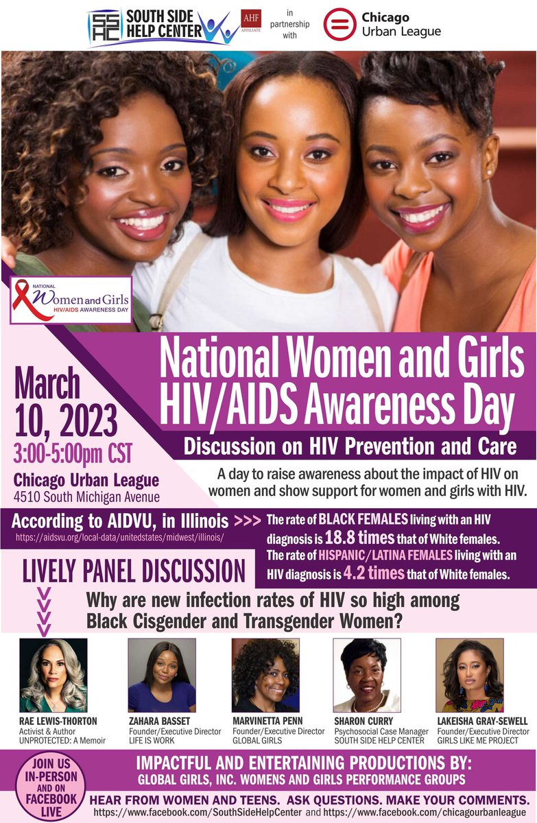 Girls like me, founder LaKeisha gray - Sewell, will be participating on a panel for National Black Women and Girls HIV/AIDS Day. 

#NationalWomenandGirlsHIVAIDSAwarnessDay #knowyourstatus #gettested #girlslikemeproject #GLMPI