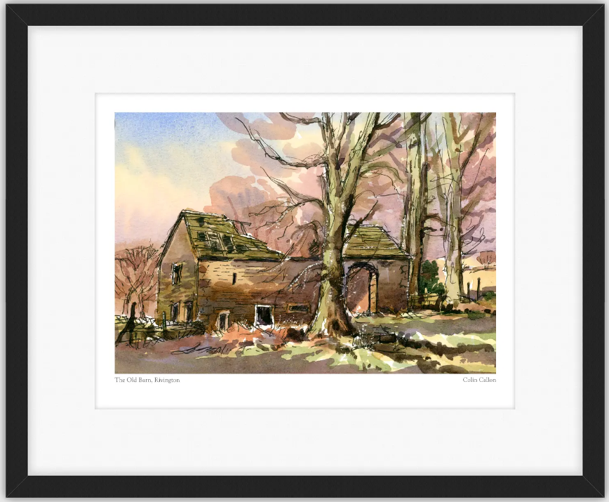 ‘The Old Barn, Rivington’ by Colin Callon. This is a Mounted and Framed Fine Art Print taken from an original watercolour & ink painting. Also available as an Unframed Fine Art Print and A Framed Canvas Art Print. Choice of sizes (£22 - £193) Buy now at newartgallery.co.uk