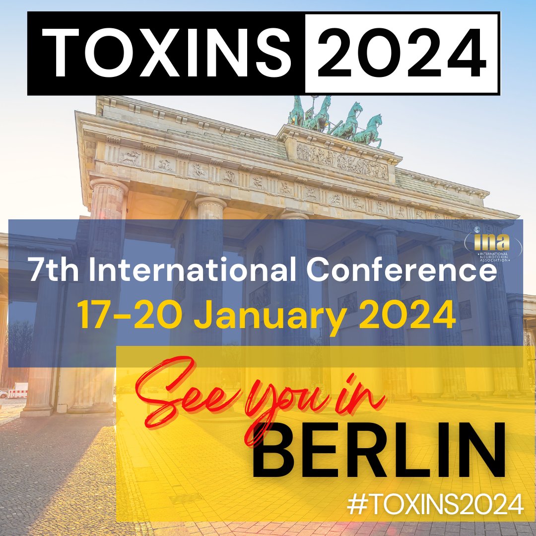 ina_toxins's tweet photo. It's Official ๐ ๐ฉ๐ช
Save the date for #toxins2024
#neurotoxins #botulinumneurotoxin #bont #botulinumtoxin https://t.co/gr5Jo7UldX