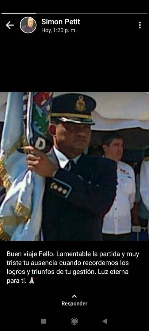 Lamentamos la partida física del camarada Comisionado Jefe José Alfredo Medina Colina quien fue Comandante de PoliFalcon y Sec de Seguridad Ciudadana, cargos que desempeñó con alto sentido de la responsabilidad, honestidad y eficiencia. Descansa en paz Fello.😔