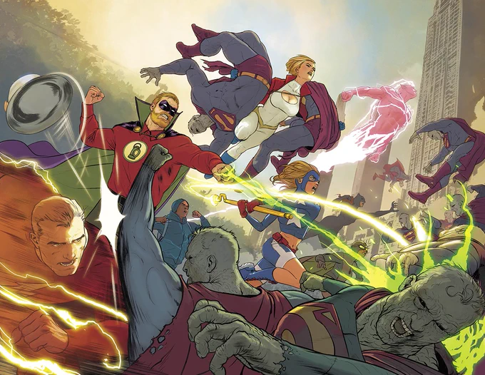 Justice Society of America #3 coming out next week! Colors by the wonderful Jordie Bellaire - @DCComics @GeoffJohns #JSA 