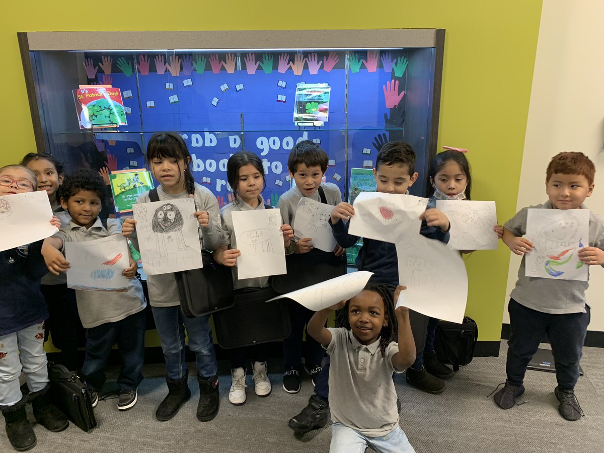 nsiegellak's tweet image. Ms. Dove’s and Mrs. Sierra’s kindergartners listened to “The Spider.” They watched art teacher, Mrs. Gordon draw the spider from @EliseGravel’s book. The kindergartners added words to their drawings. #SomosSherlock #WeAreSherlock #Ignite99 #ilumina99 #WeMoveForwardTogether