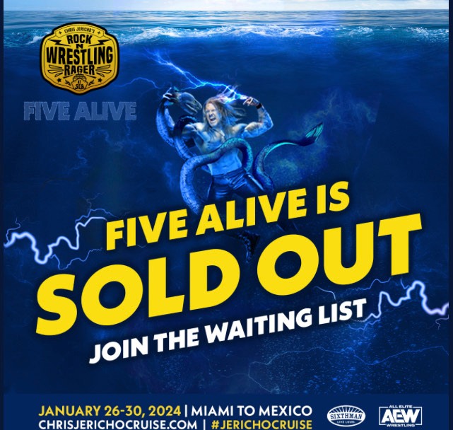 ChefDanP's tweet image. We warned and now it might be too late. But don't give up all hope yet of joining yours truly along with @IAmJericho @FOZZYROCK @AEW @PaulWight and hundreds of other crazy ragers on the @jericho_cruise #fivealive from Miami to mexico dont wait sign up for the waiting list now!