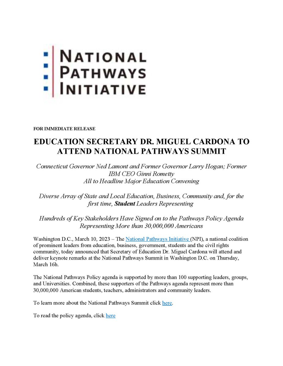 National Pathways Initiative tweet media