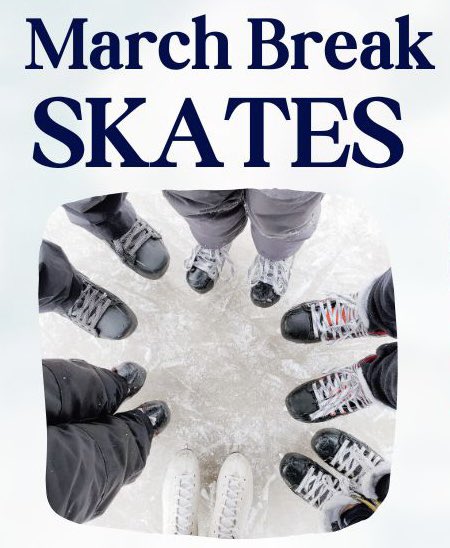 OronoArena's tweet photo. If you are looking for some March Break ice time why don’t you join us for our free March Break public skating events?

Tuesday March 14th from 12-2pm

&amp;

Friday March 17th from 11:30-1:30pm

See you then! https://t.co/TyyCZXQshO