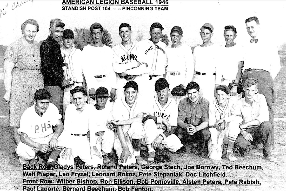 Pinconning_MI's tweet photo. Baseball in Pinconning! Year 1946! See anyone you know?

If you haven’t already, check out this article about Escamilla Bats, here in Pinconning- https://t.co/Zw9g7JEZvX https://t.co/fqy1e0WdrH