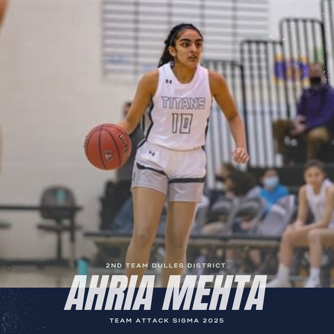 LBAAttack's tweet image. Congrats to Ahria Mehta for coming in with Second Team All Dulles District Honors 🔥 #TeamAttack