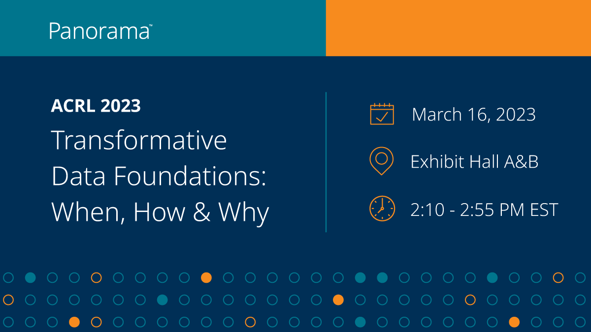 EBSCO's tweet image. Will you be at @ACRL2023? Join our roundtable discussion to see how four #librarians took a new approach to their #librarydata management. ebsco.is/3yuUDje #ACRL2023 #Panorama