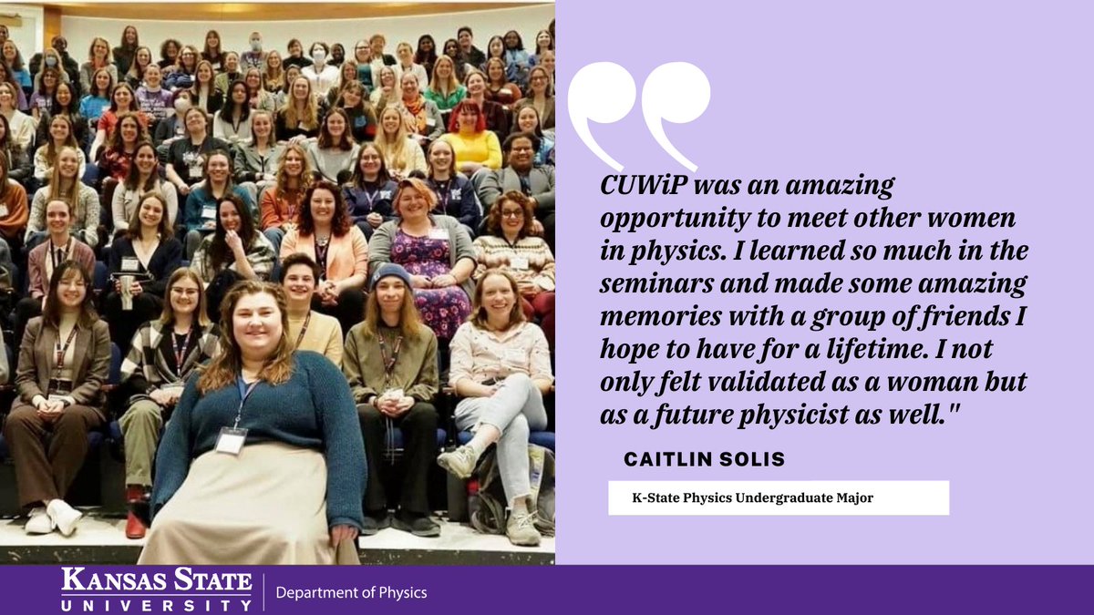 Caitlin went to the @APSPhysics Conference for Undergraduate Women in Physics where she was encouraged to continue her #physics journey, advised about #gradschool and physics careers, and learned about creating inclusive environments. #apscuwip #shecanstem #womeninspiringwomen