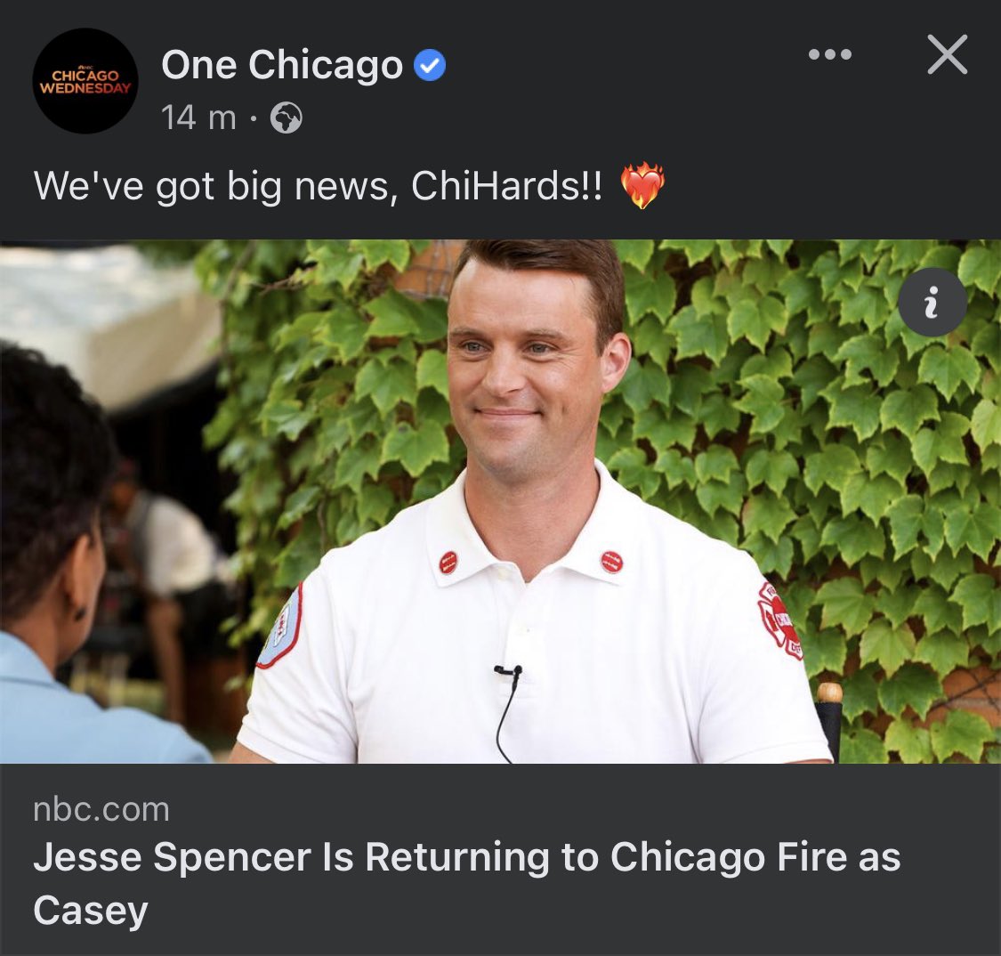 Georgie_84's tweet photo. Yaassssss 😭😭😭😭😭
I don’t care if it’s just for one episode 🥹🥺🥹
I’ve missed ya Casey!! ❤️❤️❤️❤️
LET’S GOOOOOOOO!!
@Jesse_Spencer @danielkyri @msmayoalldayo
#chicagofire #onechicago #jessespencer #brettsey #dawsey #captaincasey https://t.co/HEwphqbnEg