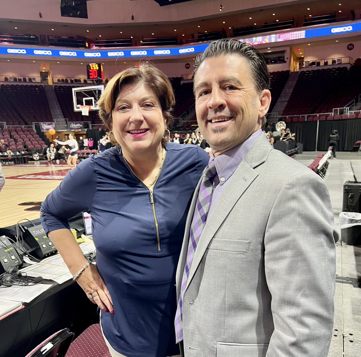 CoachBonvicini's tweet image. Ready for some BIG @WACsports tournament semifinal @CBUwbb @SFAWBB  On the call with @michaelbpotter @espn+ #WACVegas