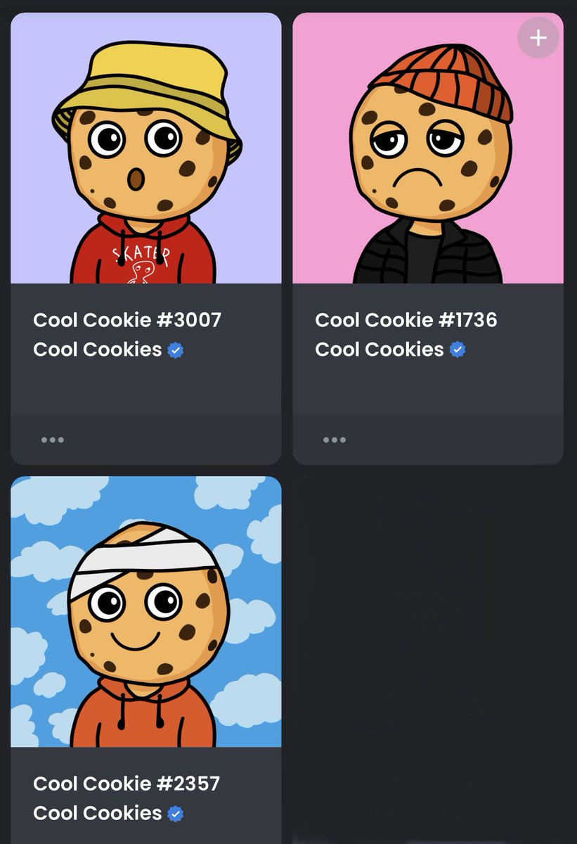 sahar0428's tweet photo. Woke up to a fresh quarter dozen of @coolcookies_nft in the wallet this morning! Every Friday is game night for holders, get yourself a Cookie and come join us to win some more! Thanks @coolcookies_nft and @BMOeDEV 🍪❤️ https://t.co/oC6Proh2rh