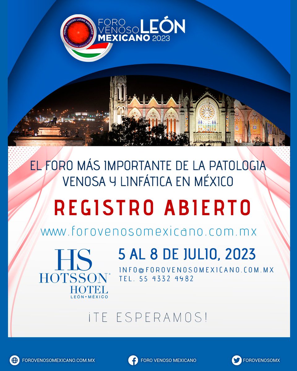ForoVenosoMx's tweet photo. #forovenosomexicano2023
✨𝗥𝗘𝗚𝗜𝗦𝗧𝗥𝗢 𝗔𝗕𝗜𝗘𝗥𝗧𝗢 ✨
🌐 https://t.co/buOHc34X9S
#ForoVenosoMexicano
#TuForo
#FVM
#patologiavenosa
#linfatica https://t.co/20wSyakxms