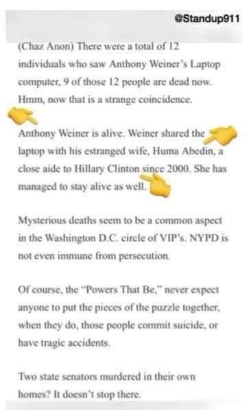 CIRCA2025's tweet photo. #anthonyweiners laptop, Where is it #sydneypowell ? #Suicide https://t.co/adrHLZLUbf
