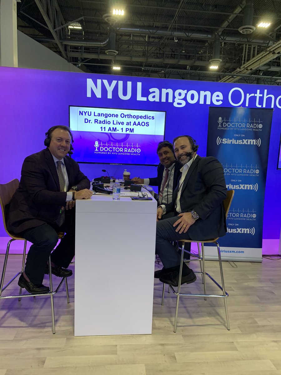NYUDocs's tweet image. The Orthopedics Show is LIVE now from Las Vegas at the American Academy of Orthopaedic Surgeons (@AAOS1) Meeting until 4pmET with a variety of special guests talking the latest and greatest in Orthopedics. #AAOS #AAOS2023