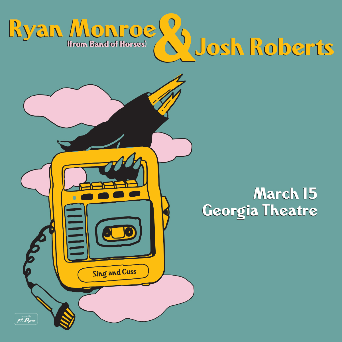 B2B at @GaTheatre this week 🤘🏼 An Evening with Ryan Monroe of Band of Horses & Josh Roberts on wednesday, march 15th 🎫: bit.ly/3xdNGlR then... @TheMovementVibe on thursday, march 16th! 🎫: bit.ly/3P0ZVsi