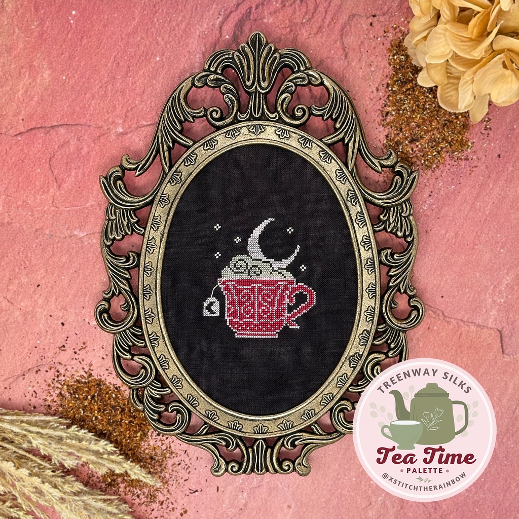 WildVioletCS's tweet image. Moon Tea Time Pattern 👉 wildviolet.co/patterns/moon-…

Join the Stitch-a-long #TeaTimeSAL

Part of the Treenway Silks' Tea Time Palette collection hosted by XStitchTheRainbow. Designers were challenged to create a pattern 60 x 60 stitches using only four colors.