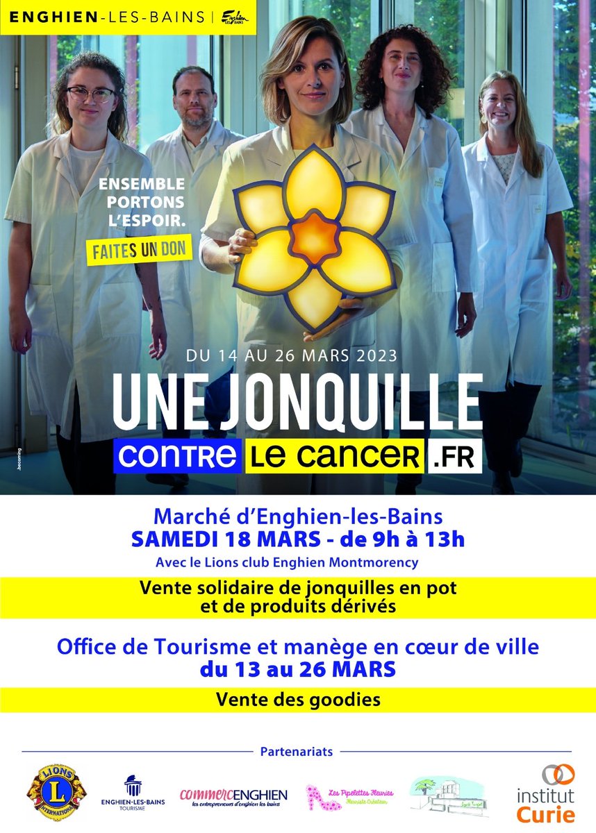 #unejoncquillepourcurie 
Action #solidaire du #LionsClub pour l'#InstitutCurie.
Rendez vous le 18 Mars prochain au marché d'Enghien les bains pour soutenir cette action.

Merci aux partenaires de cette action 
#enghien #commerceenghien #piplettesfleuries #lyceeturgot