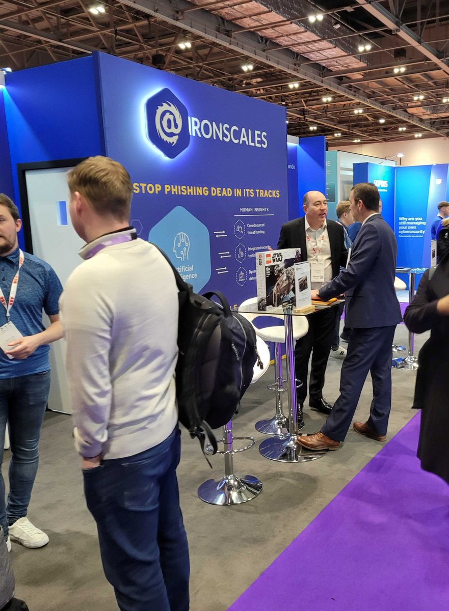 ☁️🚀🌐 We had a fantastic time at @CSE_Global in London networking & giving a standing room only presentation on the role of AI in #cybersecurity. Thanks to everyone who stopped by our booth! 
View our upcoming events here: hubs.la/Q01GjlTR0
#CCSE2023 #IRONSCALES #TSL23