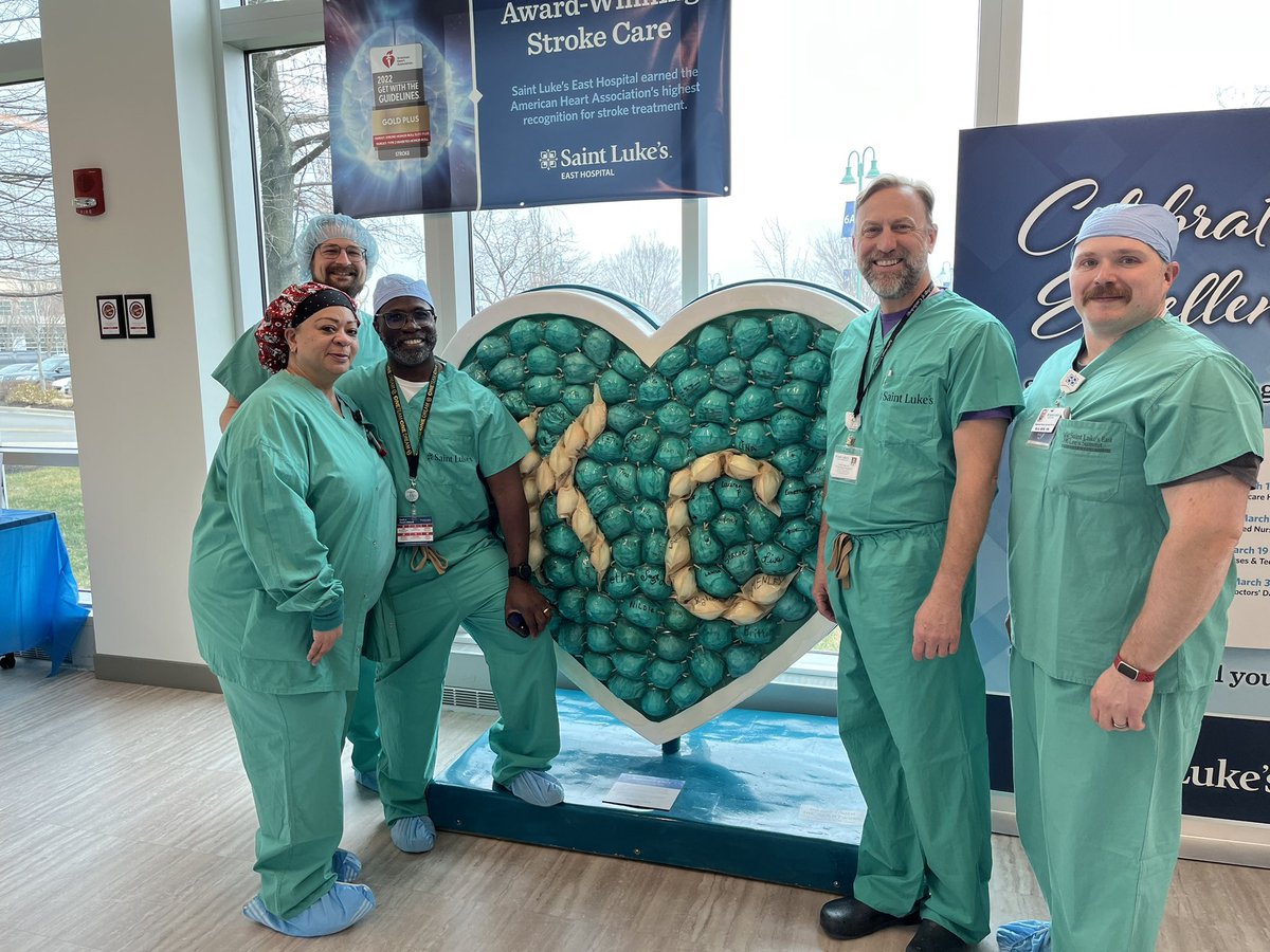 davidsafley's tweet photo. Had a little break in our day in the cath lab at Saint Luke’s East so we went to grab a coffee and a team photo!  Very lucky to get to work with such a great group! @MidAmericaHeart @saintlukeskc https://t.co/czLFyXp7Ue