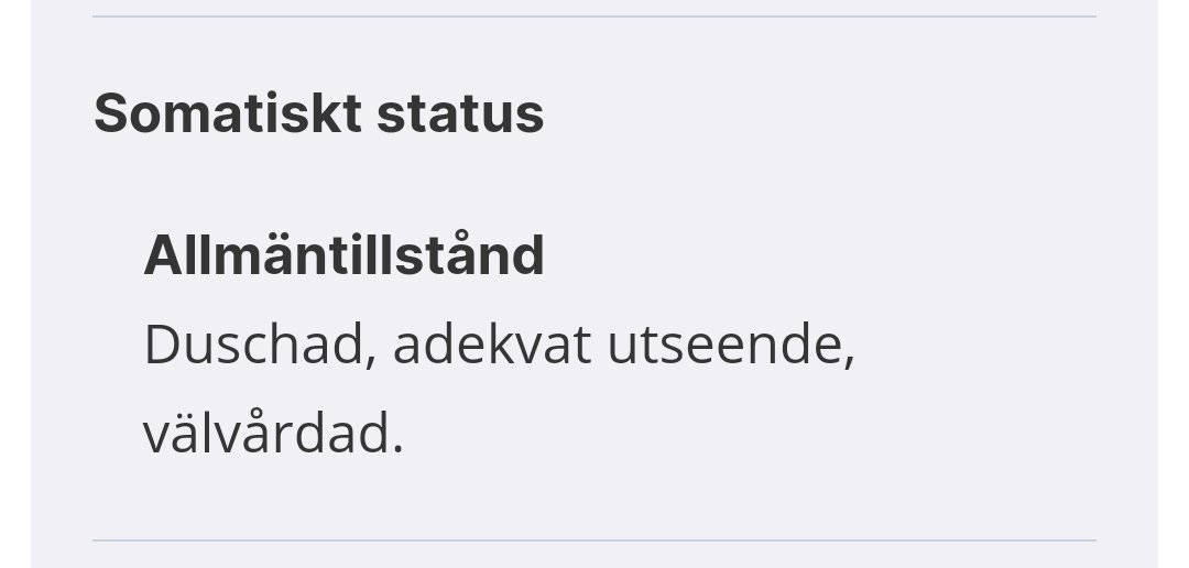 Jag läste min journal efter ett läkarsamtal idag. Jag vet att jag inte är snygg, och jag tror inte att jag är jätteful. Men nu vet jag hur jag ska beskriva mitt utseende. Överläkaren beskrev mitt utseende som "adekvat".