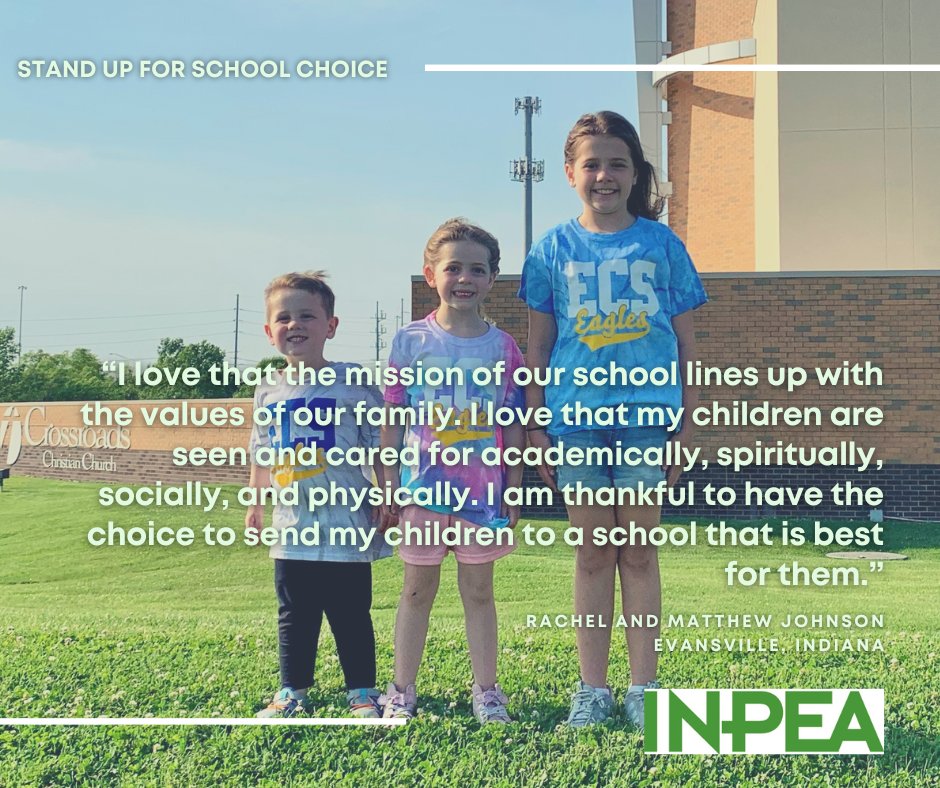 Without the Choice Scholarship program, the cost of attending non-public schools would be a barrier for thousands of Hoosier families, including the Johnsons of Evansville. Check out the resources on our website to make sure you are ready to engage! inpea.org/are-you-ready-…
