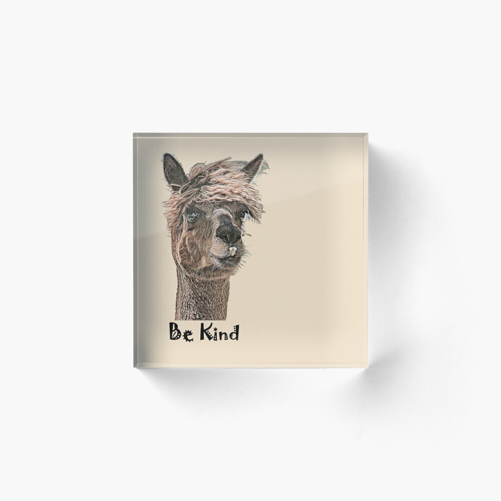 MaryLinHoward's tweet photo. #MaryLinH #Photography &amp; #PhotoArt "Alpaca - Be Kind"  avail #redbubbleshop : LINK: https://t.co/UteroRYWvQ
#decor #decorative #acrylic #blockart #bekind #alpaca #office #fundecor #kidsroom  #llama #fun #cute #adorable #animal  #fun #kindness #photoart #artistic #redbubbleartist https://t.co/XjSEET3bRB
