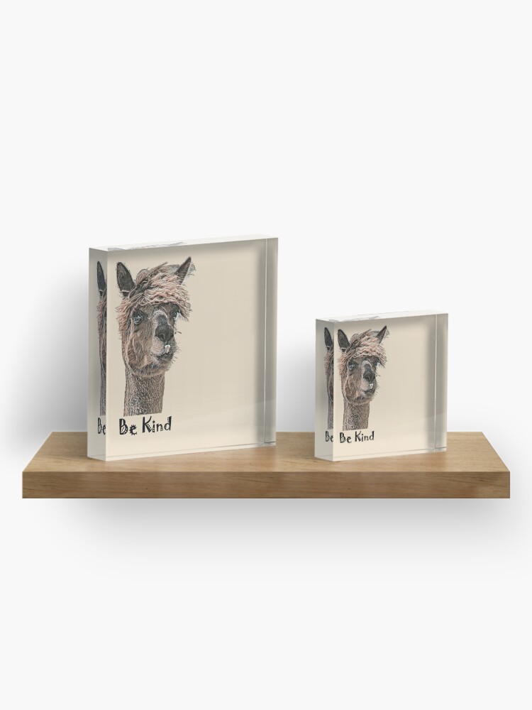MaryLinHoward's tweet photo. #MaryLinH #Photography &amp; #PhotoArt "Alpaca - Be Kind"  avail #redbubbleshop : LINK: https://t.co/UteroRYWvQ
#decor #decorative #acrylic #blockart #bekind #alpaca #office #fundecor #kidsroom  #llama #fun #cute #adorable #animal  #fun #kindness #photoart #artistic #redbubbleartist https://t.co/XjSEET3bRB