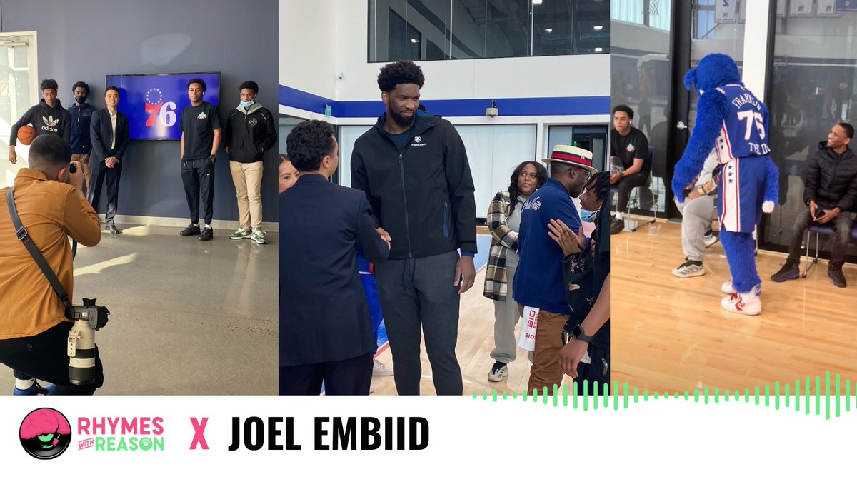 rhymeswreason's tweet photo. Yesterday was AMAZING! Thank you @JoelEmbiid and @cryptocom for hosting our hardworking #students. Seeing the practice facility &amp; learning how you stay #inspired was a gift! 

Congrats to the scholars from @BGCPhila, @YEAHPhilly, @IncNomo &amp; @PhillyYouthBB on your accomplishments! https://t.co/Q3jyQQm7Ox