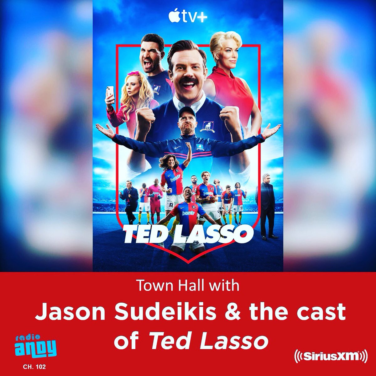 Here is your chance to attend a special Town Hall with Jason Sudeikis &amp; the cast of Ted Lasso hosted by Jess Cagle on 3/16 at 6pm at the SiriusXM NYC Studios. Visit: instagram.com/p/CpnweobytOE/… for more info and your chance to attend.
