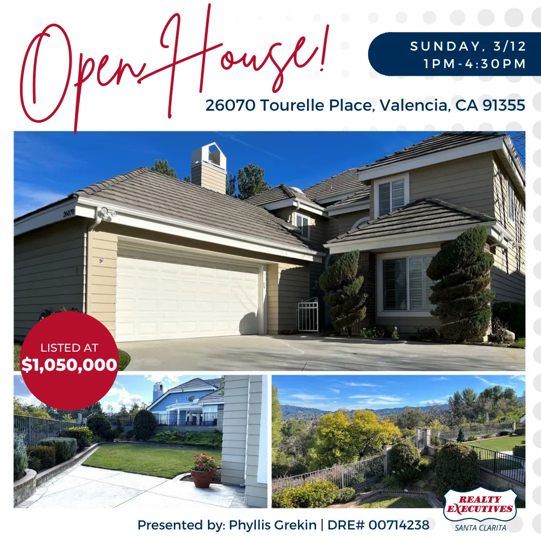 🎈🏡 Who's Going #HouseHunting this Weekend? 🎈🏡 🎈See our #OpenHouses scheduled for this weekend! 👉 bit.ly/2ECmhwa 

#scvrealestate #santaclaritarealestate #santaclarita #larealestate #scvhomes #SantaClaritahomesforsale #SCV #scvopenhouse #santaclaritaopenhouse