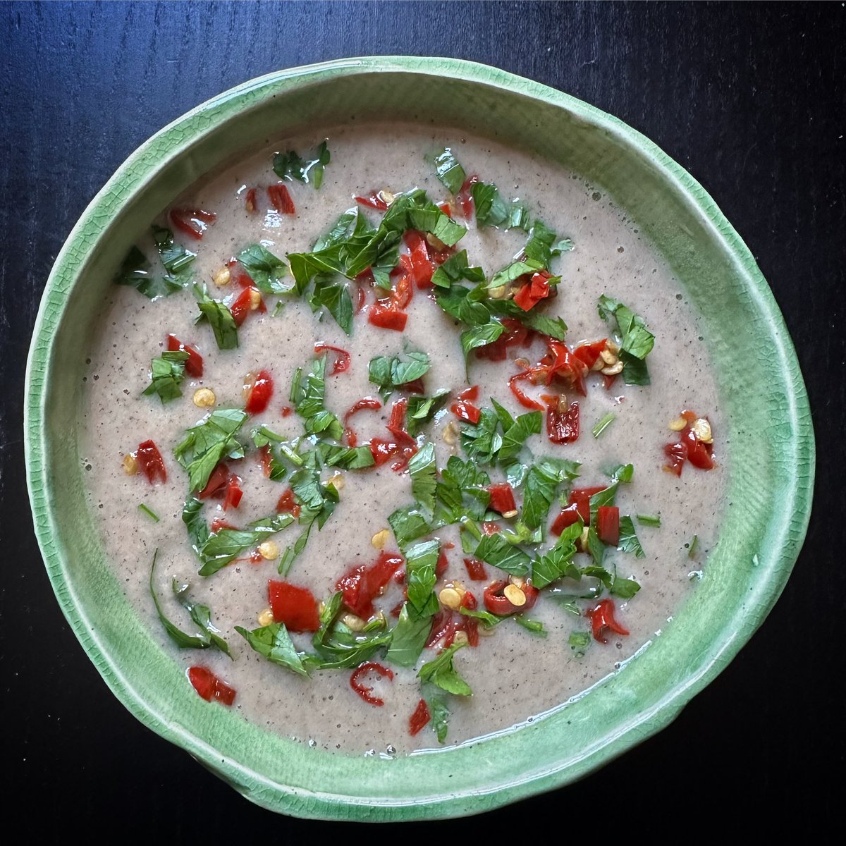 Cream of mushroom soup with mealworm powder, parsley, and homemade pickled peppers.  It always makes me happy to eat my fermented goods from the summer during the winter time and has me looking forward to the spring!  Hope you had an amazingly inspired and productive week.