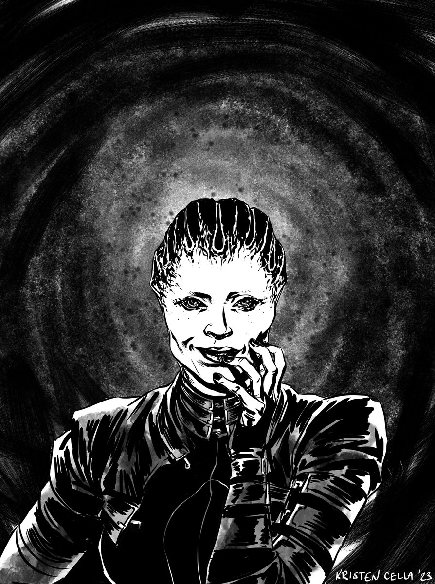 swimmingtrunks's tweet photo. Went overboard on a sketch request from last weekend as a "warmup" #masseffect #morinth https://t.co/JV7zOYQp2S