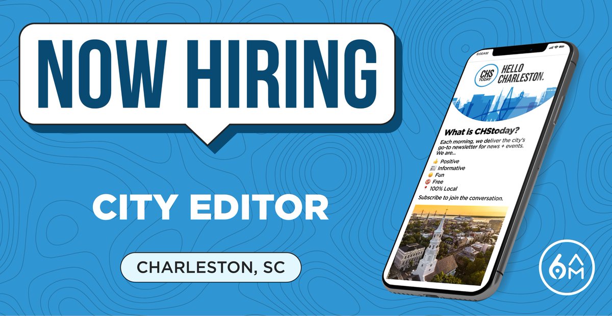 Passionate about storytelling + news? Do you also have some serious Charleston pride?

We're hiring a City Editor to plan, write, edit, and publish the most relevant and engaging daily content about our city.

See details + apply: app.trinethire.com/companies/3103…