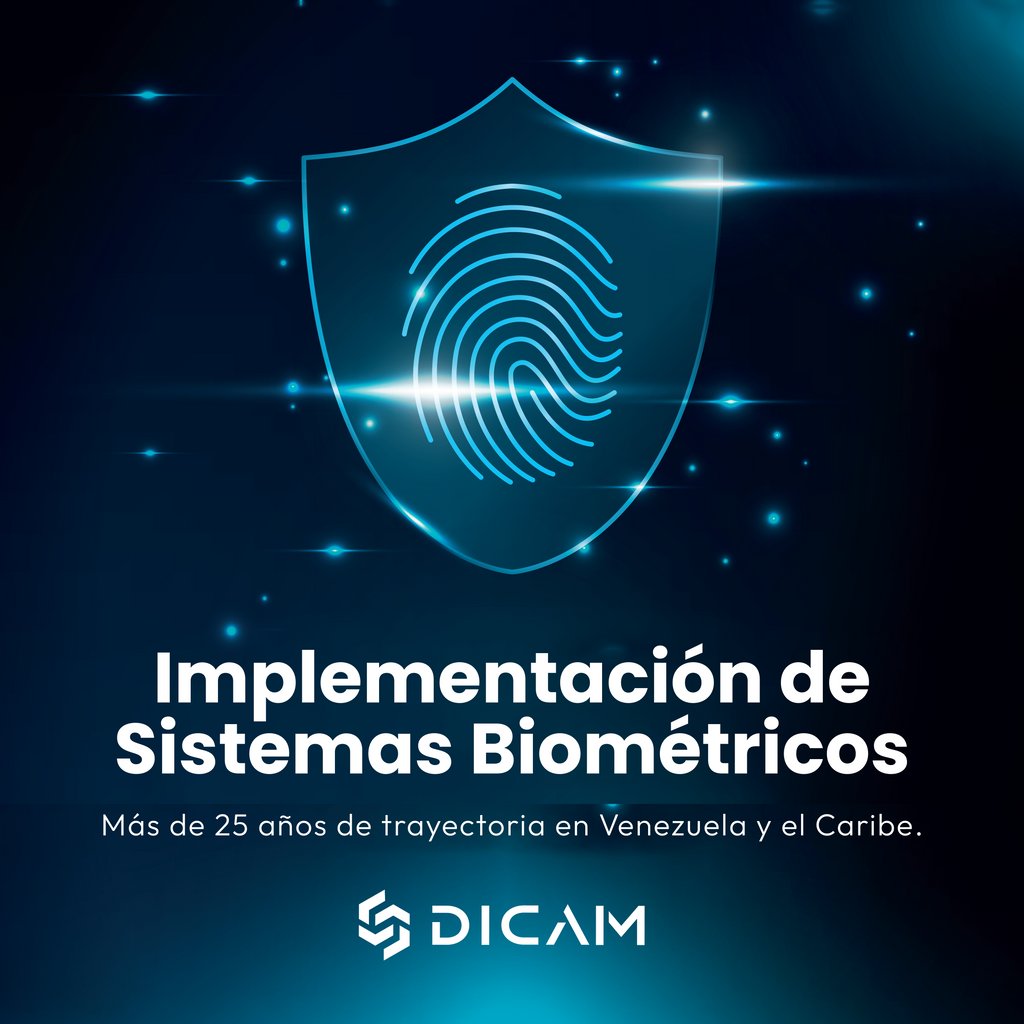 dicamsistemas's tweet photo. Un sistema biometrico es un dispositivo, lector o terminal que permite la identificación de un individui basado en sus características físicas como por ejemplo: huellas digitales, iris, foto facial, entre otros.
.
.
#sistemasbiometricos#biometricos #tecnologia #dicam https://t.co/55oPwXXhKo