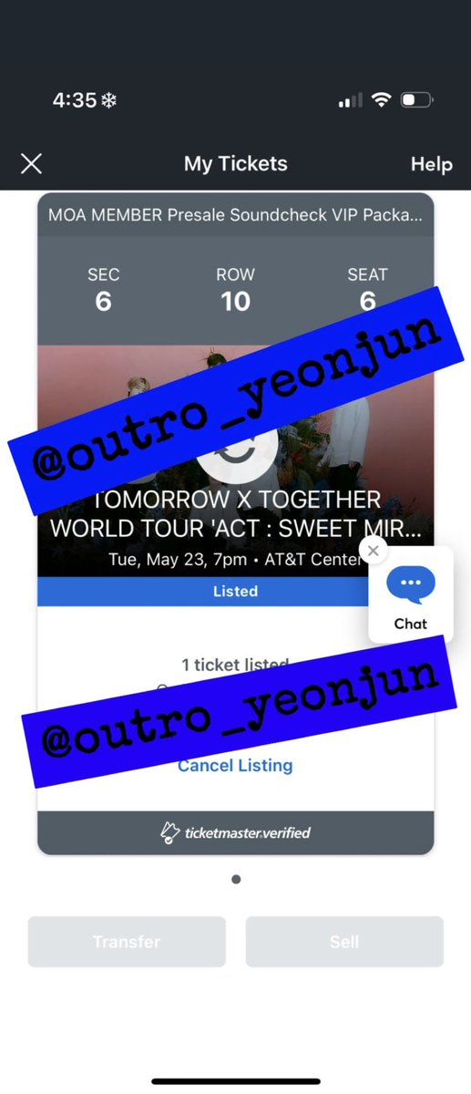 outro_yeonjun's tweet photo. Wts / want to sell
TXT ticket for San Antonio Tx Day 1 5/23

-VIP Soundcheck ticket
-slightly above FV but less than what I paid resale for
-can provide proof / ft / meet irl
- listed on ticketmaster but cheaper if bought directly from me and will unlist
#txttickets #txt #tickets https://t.co/UaRAphbdrQ