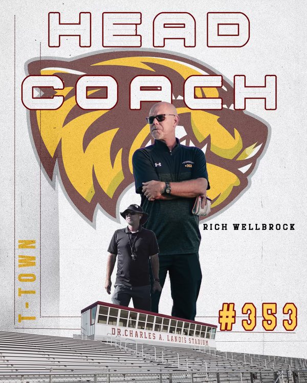 TTownFball's tweet photo. Friday Shoutout: Thank you @CoachWellbrock for all your hard work every day. It never goes un-noticed. We appreciate all you do! Year 3 incoming boss-man! https://t.co/ENzytm5bni