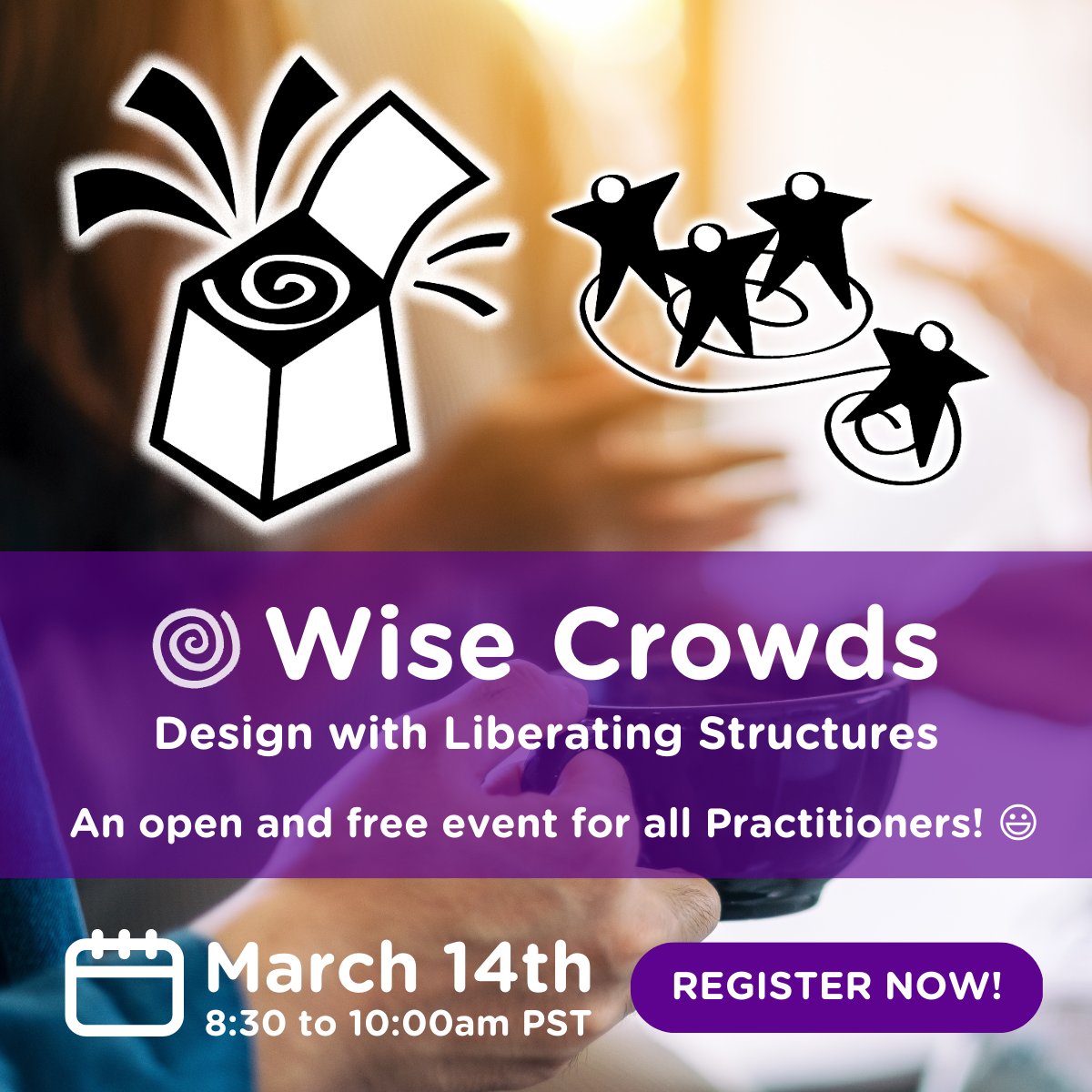 aprendix's tweet image. 🌟 On March 14th from 8:30-10:00am PDT, we'll design &amp;amp; play with Liberating Structures based on the concept of Wise Crowds. Improve your practice and connect with like-minded individuals in this free event! Register now:  virtualfacilitation.com/calendar #LiberatingStructures