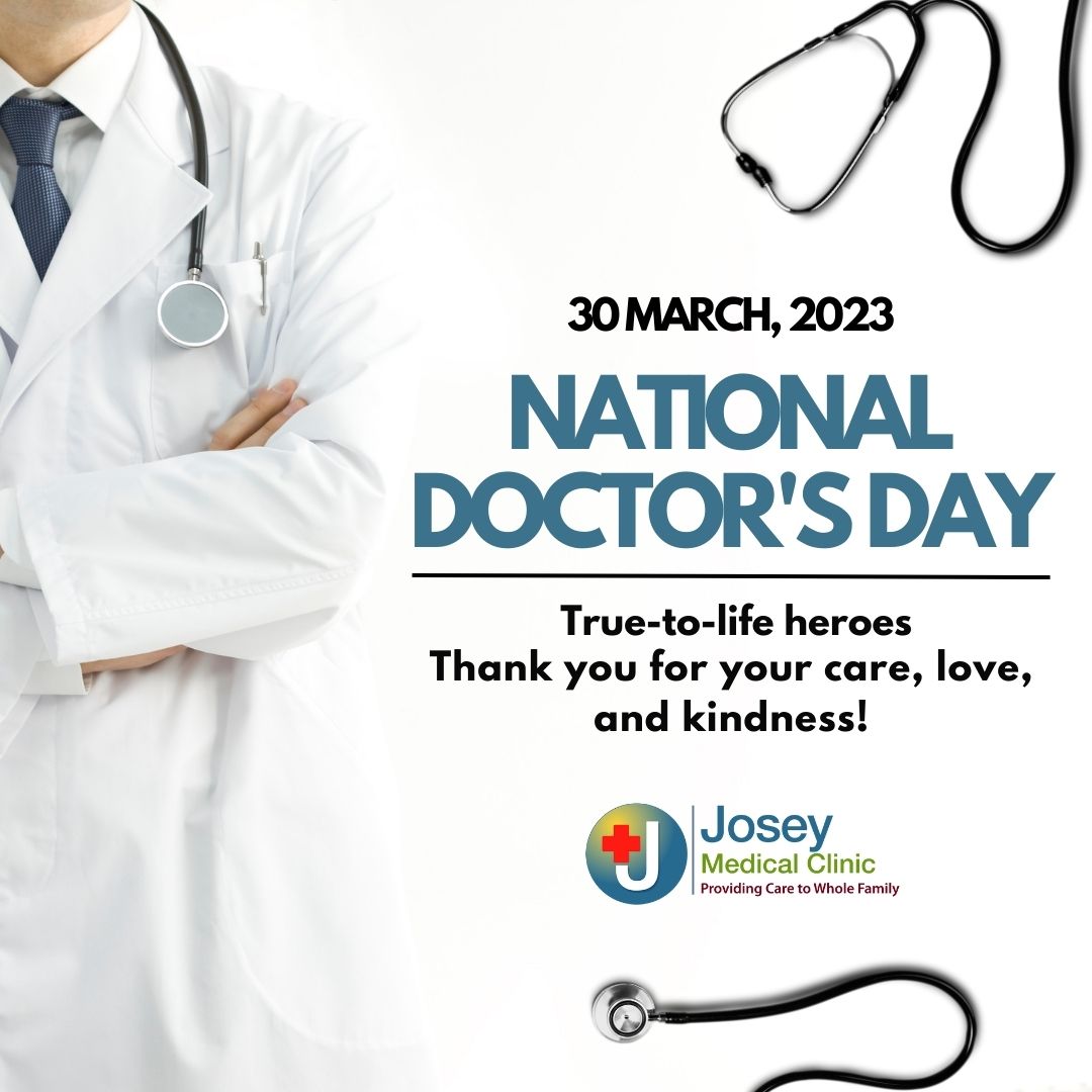 Happy National Doctor Day!

#NationalDoctorsDay #gettingyoubacktothelifeyoulove #doctorslife  #happydoctorsday #doctorslifestyle #healthcare #josey #joseymedicalclinic