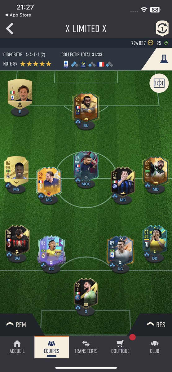 Vends compte FUT environ 3 millions de crédit + MBAPPE 94 non vendable #Fut #FIFA